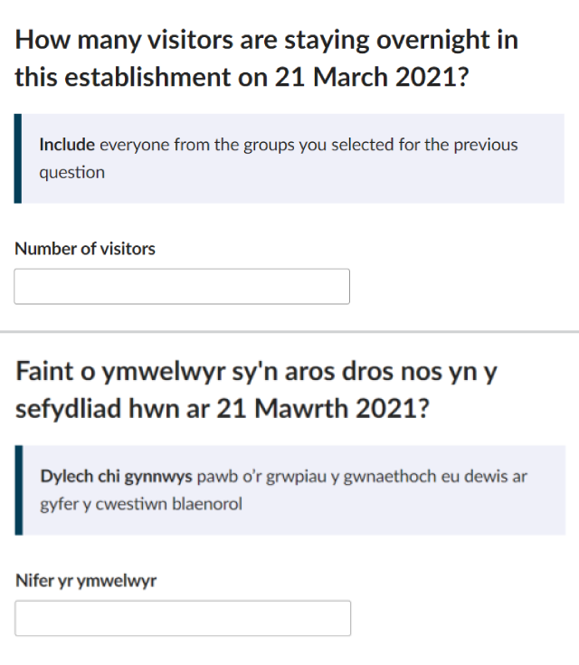 Communal establishments and individual questionnaire question ...