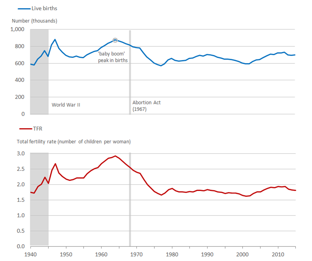 The number of live births increased slightly in 2015; the number remains relatively high compared with the last 4 decades.