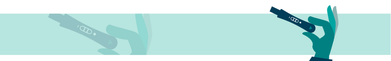 Pregnancy test showing positive result